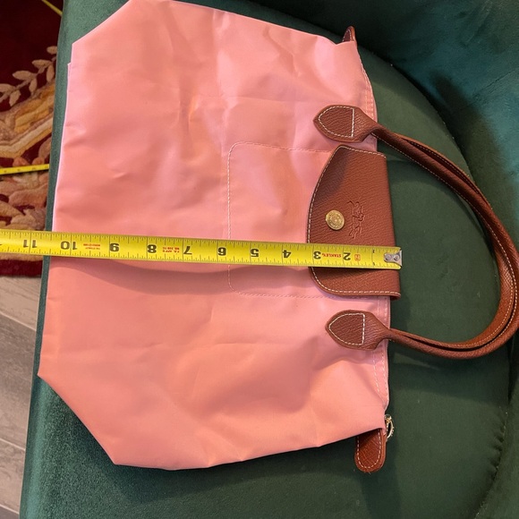 Longchamp Pink Tote with Brown Handles - Picture 8 of 12